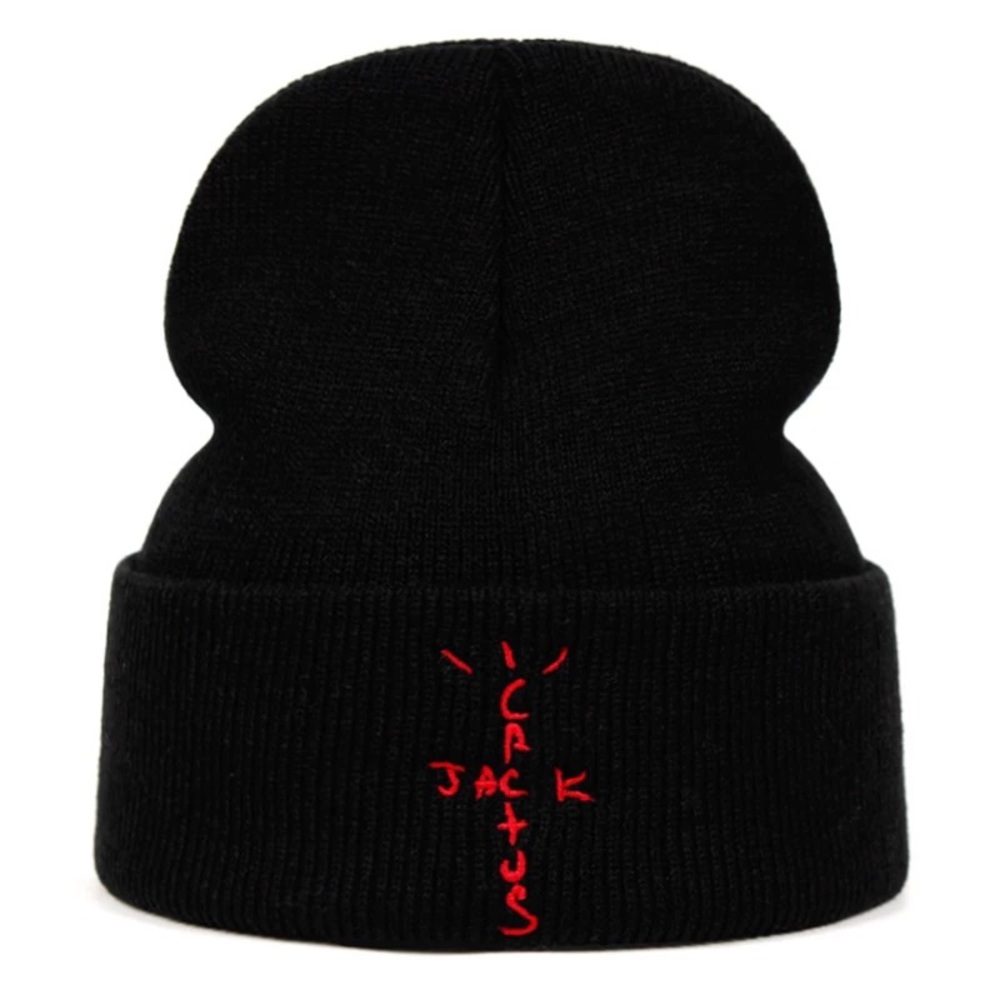 Travis Scott Cactus Jack Beanie (Black/Red)